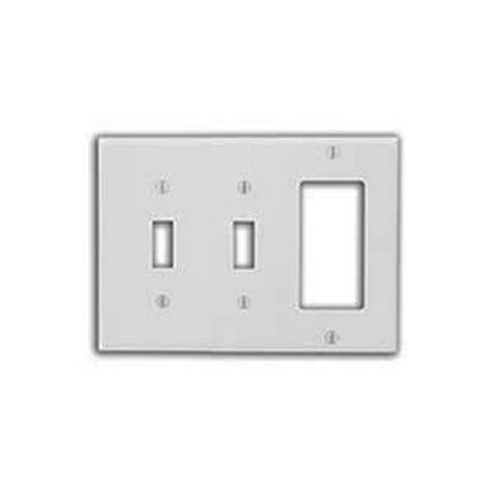Mulberry Wallplates 3G WHITE 2SW/BLOCK RCPT. 86443